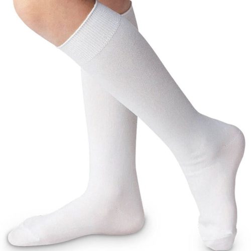 High Class Nylon White Knee High Socks