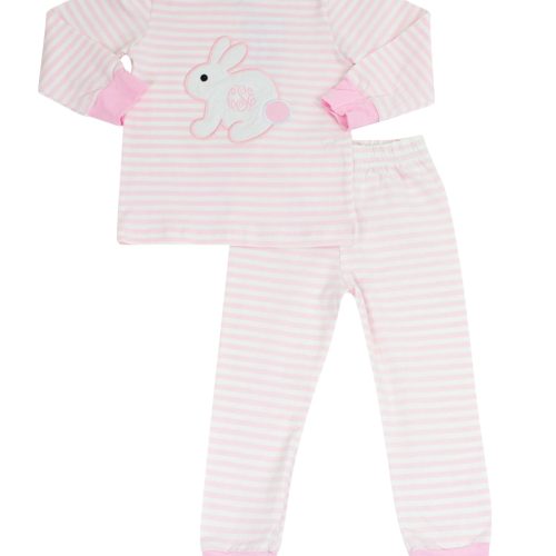 bunnyappliuqepinkstripedknitloungewear mwn