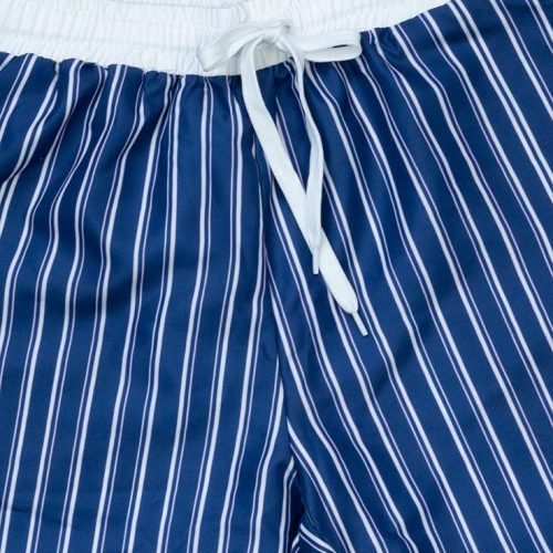 mensnavystripedtrunks closeup