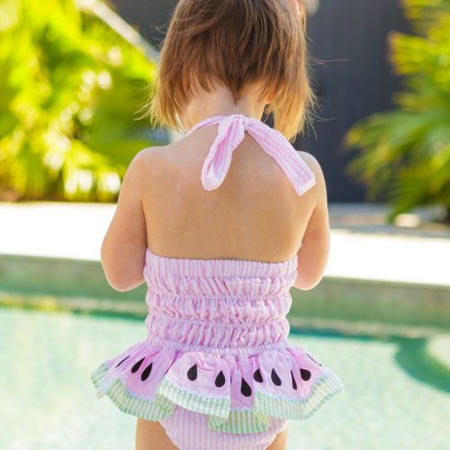 pinkseersuckerwatermelonswimsuit modelback mwn